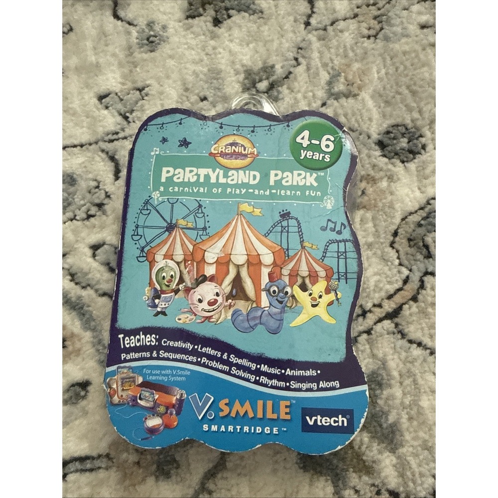 Vtech Smartridge Cartridge V.Smile Learning System Partyland Park- New Box Flaw